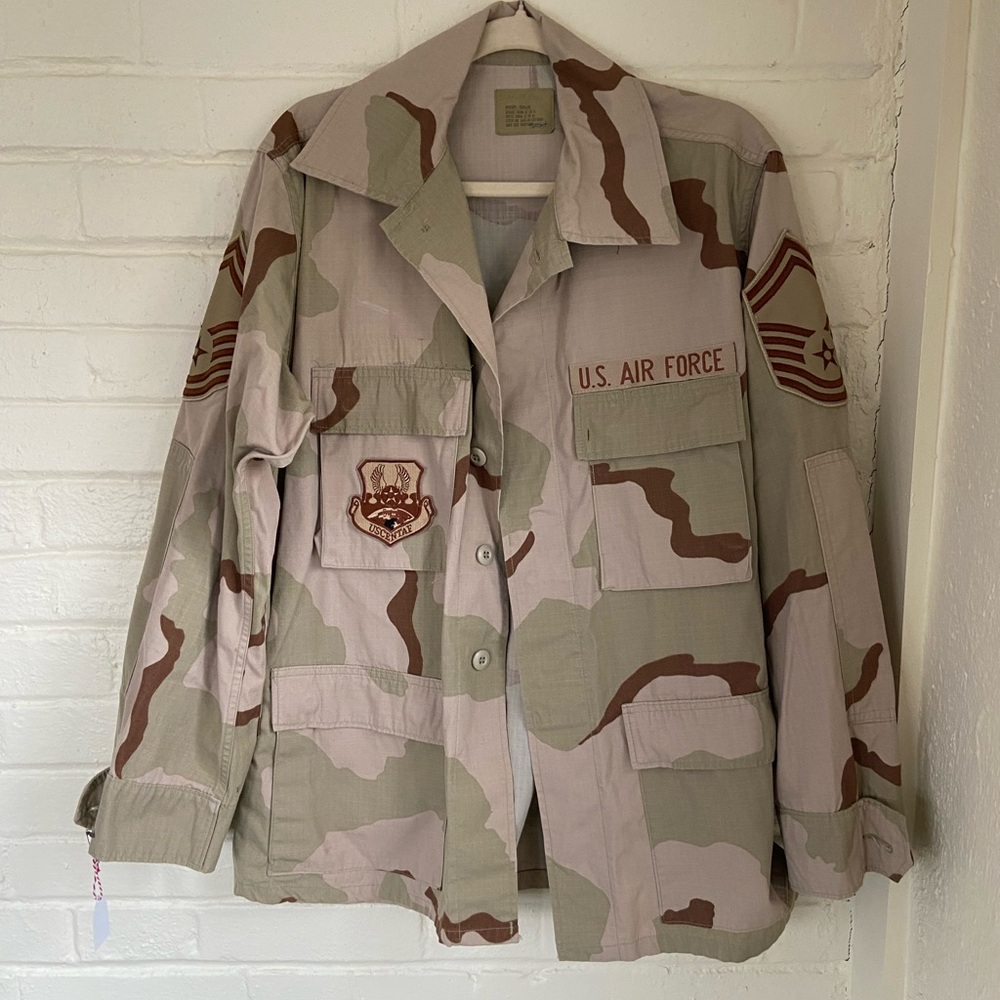 Vintage Camouflage Military Style Jacket U.S. Air Force